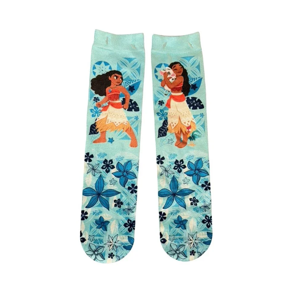 Disney Moana Girls Outfit Set  Shirt Shorts Hat Socks Pua Vacation Bundle Large